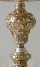 Antique French solid silver gilt Baroque Ciborium